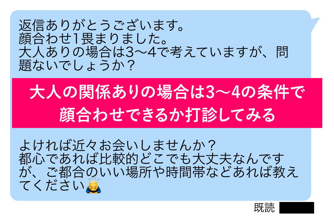 ハッピーメールで大人の関係ありのパパ活で会えたときのメッセージのやりとり内容③