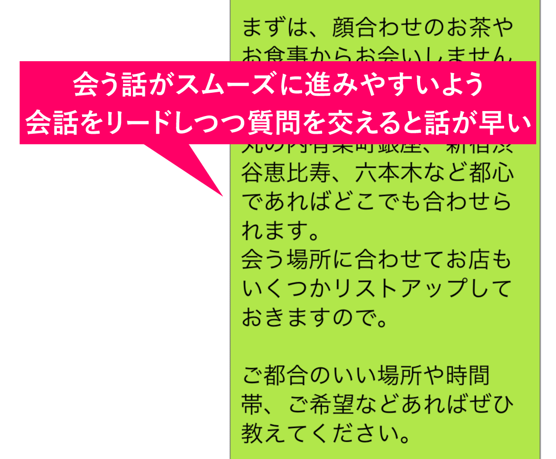 イククルで筆者が実際に女性に送っているメールの実例