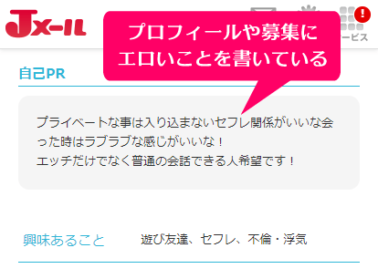 ミントC! Jメールで実際に遭遇した援デリ業者のプロフィール内容の実例