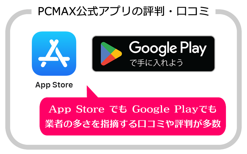 PCMAX公式アプリの評判・口コミ評価